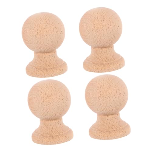 HOUDERCO 4 Stück Kleine Unlackierte Holz Decor Finials im Römischen Stil für DIY Handwerk Handgeschnitzte Möbelverzierung Robuste Holzsäulen Endstücke Khakifarbene Wohnraumdekoration HOUDERCO 4 Stück Kleine Unlackierte Holz Decor Finials im Römischen Stil für DIY Handwerk Handgeschnitzte Möbelverzierung Robuste Holzsäulen Endstücke Khakifarbene Wohnraumdekoration von HOUDERCO