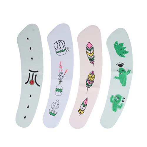 HOUDERCO 4 Stück Teiliges Set Toilettensitzbezüge wasserdichte Kälteisolierende Matten mit Niedlichem Design Wassermelone Vase Kaktus Feder für im Bad von HOUDERCO