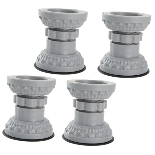 HOUDERCO 4 Stück Verstellbare Waschmaschinenfüße Antirutsch fußpolster aus Weichem Kunststoff Vibrationsfreie rutschfeste Möbel Waschmaschinenbeine für Erhöhte Stabilität und Bodenschutz von HOUDERCO