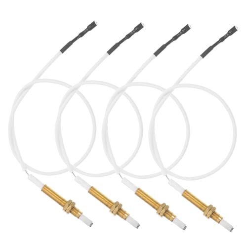 HOUDERCO 4 Stück Zündnadel mit Leitung Universelles Zündkit für Gasherd Grill und Heizgeräte Einstellbare Höhe Langlebige Keramik für Gasgeräte von HOUDERCO