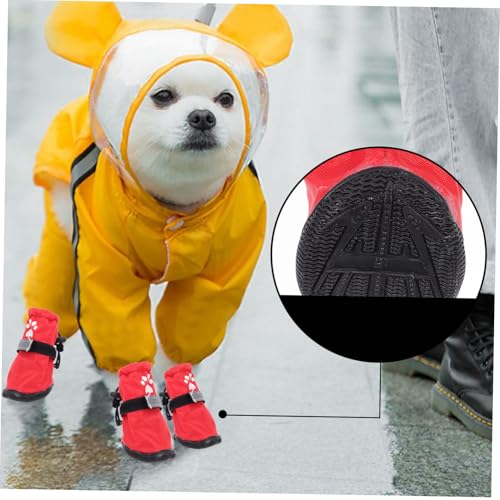HOUDERCO 4 Stück wasserdichte Hundeschuhe Kleine bis Mittelgroße Hunde Anti rutsch Sohle Reflektierend Pfotenschutz für Drinnen und Draußen Atmungsaktiv Leicht und Komfortabel HOUDERCO 4 Stück wasserdichte Hundeschuhe Kleine bis Mittelgroße Hunde Anti rutsch Sohle Reflektierend Pfotenschutz für Drinnen und Draußen Atmungsaktiv Leicht und Komfortabel von HOUDERCO