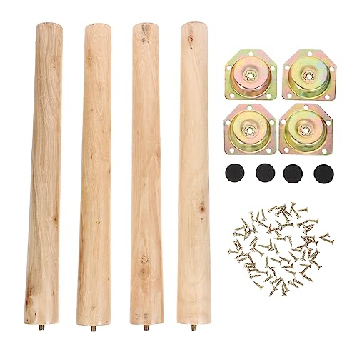 HOUDERCO 4 Satz Holz Möbelbeine Couchbeine Tischbeine Verstellbar Hohe Tragfähigkeit für Sofa Esstisch Tv Schrank Elegantes Design von HOUDERCO