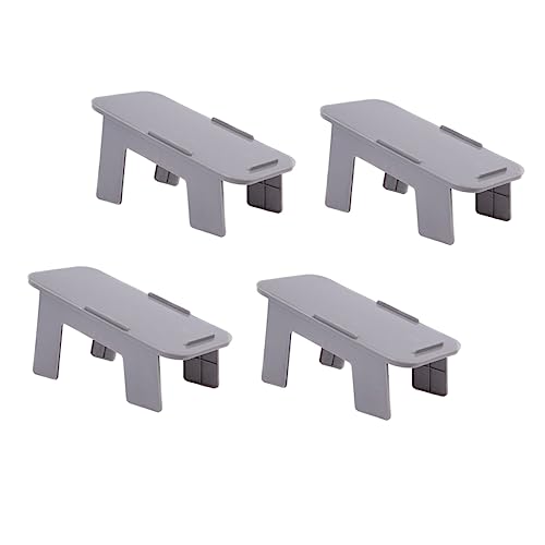 HOUDERCO 4Stücke Teiliges Doppelschicht Schuhregal Kreatives Schuhaufbewahrungssystem Platzsparend für Hausschuhe Sandalen für Zuhause und Geschäfte von HOUDERCO