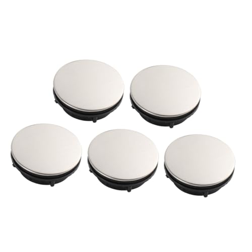 HOUDERCO 5 Stück Edelstahl Spülbecken Lochabdeckung Set Vielseitige Abdeckung für Wasserhahn Seifenspenderlöcher Einfache Installation Dekorative Küchenspüle und Bad Zubehör Montageöffnung von HOUDERCO