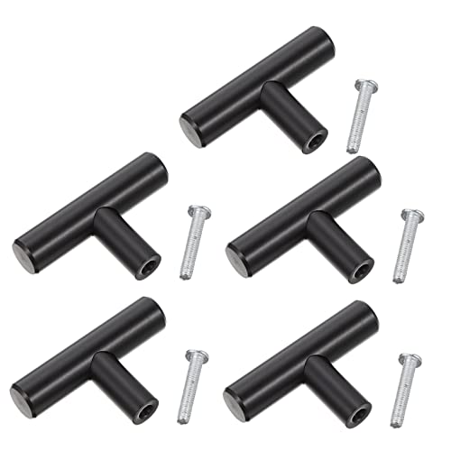 HOUDERCO 5 Stück Förmige Schrankgriffe Moderne Möbelknöpfe Schwarz für Küchenschränke und Kleiderschränke Langlebig und HOUDERCO 5 Stück Förmige Schrankgriffe Moderne Möbelknöpfe Schwarz für Küchenschränke und Kleiderschränke Langlebig und von HOUDERCO