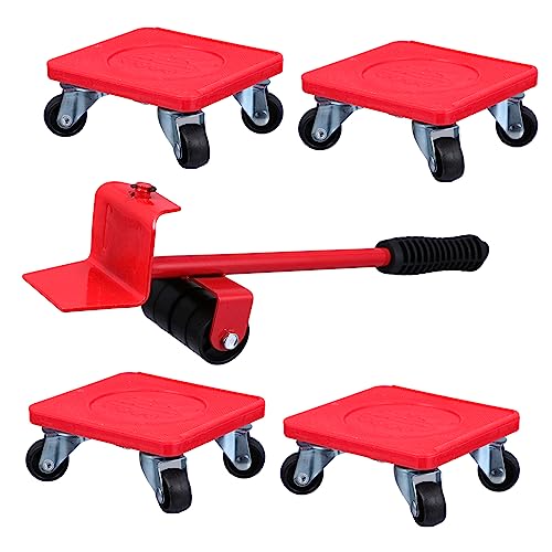 HOUDERCO 5Stücke Teiliges Umzugsset Multifunktionales Möbelbewegungsgerät mit Transportrollen für Einfache Handhabung von Möbeln und Haushaltsgeräten für Zuhause und Büro von HOUDERCO