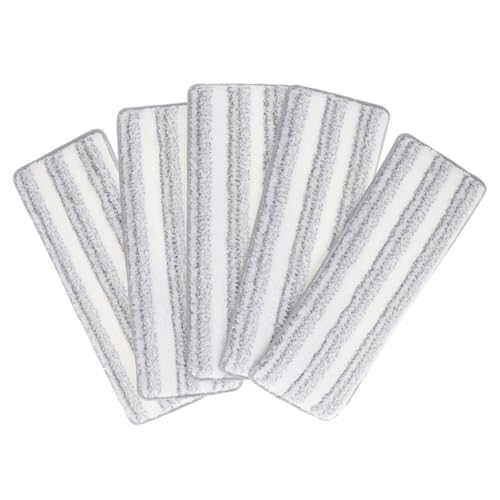 HOUDERCO 5Stücke Wiederverwendbare Mikrofaser Nachfüllpads für Bodenwischer Teiliges Waschbare Moppköpfe mit Selbstklebendem Design Vielseitig Einsetzbar für Verschiedene Bodentypen von HOUDERCO