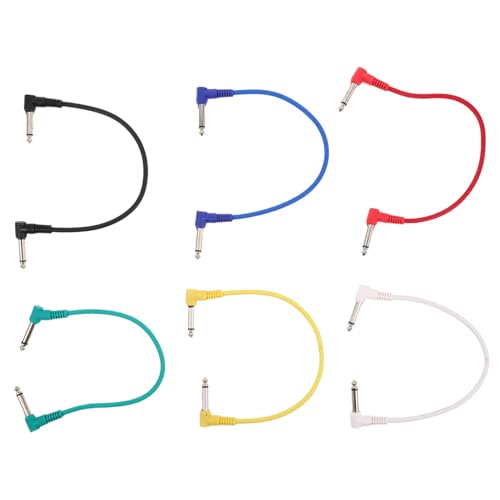 HOUDERCO 6 Stück Gitarren Patchkabel für Effektpedale Leichtes Audiokabel mit Klinkenstecker Kompatibel mit Gitarre und Audioanlage Farbiges Flexibles Signalverbindungskabel HOUDERCO 6 Stück Gitarren Patchkabel für Effektpedale Leichtes Audiokabel mit Klinkenstecker Kompatibel mit Gitarre und Audioanlage Farbiges Flexibles Signalverbindungskabel von HOUDERCO