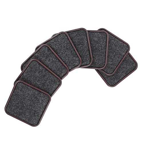 HOUDERCO 8 Stück Möbelstopper Antirutsch Möbelgleiter mit Rutschfester Filzunterseite Quadratische Möbelkappen für Stühle Sofas Tische für Holz und Fliesenböden Langlebig und Praktisch von HOUDERCO
