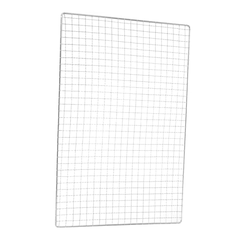 HOUDERCO Edelstahl Grillnetz Wellenmuster Barbecue Zubehör Langlebig Hitzebeständig Bpa frei Leicht Tragbar Praktisches Bbq Mesh für Outdoor und Gasgrill von HOUDERCO