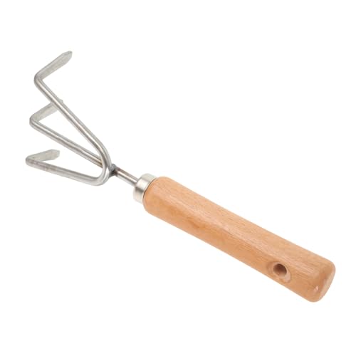 HOUDERCO Gartenrechen Zahn Handrechen Leicht und Tragbar für Pflanzen Jäten und Gartenarbeit Perfektes für Gartenliebhaber von HOUDERCO