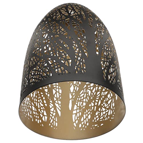 HOUDERCO Hängelampe Metalllampenschirm Dekorative Lampenabdeckung Eisen Rund Geeignet für Kronleuchter und Deckenleuchten Installieren Robust und Langlebig von HOUDERCO