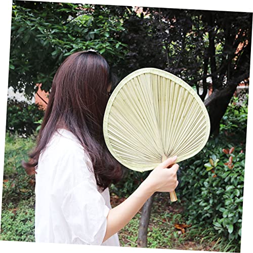 HOUDERCO Handgefertigter Großer Bananenblatt Handfächer Natürlicher Sommerfächer mit Feiner Leichter Tragbarer Fächer für Outdoor Party Dekorativer Vintage Handfächer von HOUDERCO