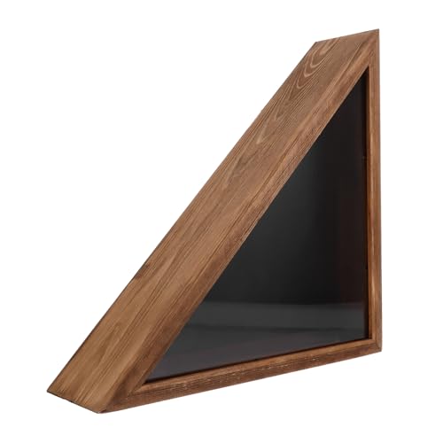 HOUDERCO Holz Flaggenbox Dreieckige Vitrine für Patriotische Dekoration Stabiler Fahnenhalter mit Schutzhülle für Wohnzimmer und Schlafzimmer Rustikaler HOUDERCO Holz Flaggenbox Dreieckige Vitrine für Patriotische Dekoration Stabiler Fahnenhalter mit Schutzhülle für Wohnzimmer und Schlafzimmer Rustikaler von HOUDERCO