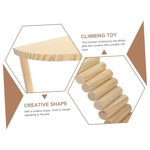 HOUDERCO Holzplattform für Hamster mit Kletterleiter Dekoratives Nagerkäfig zubehör Multifunktionale Spielplattform zur Bewegungsförderung und Platzersparnis Geeignet für Hamster Ratten HOUDERCO Holzplattform für Hamster mit Kletterleiter Dekoratives Nagerkäfig zubehör Multifunktionale Spielplattform zur Bewegungsförderung und Platzersparnis Geeignet für Hamster Ratten von HOUDERCO