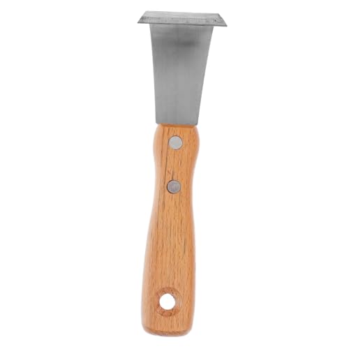 HOUDERCO Rindenentferner Werkzeug Aus Edelstahl Mit Holzgriff Vielseitiges Entrindungswerkzeug Für Obstbäume Und Gartenarbeiten Ergonomisches Design Für Komfortable Anwendung von HOUDERCO