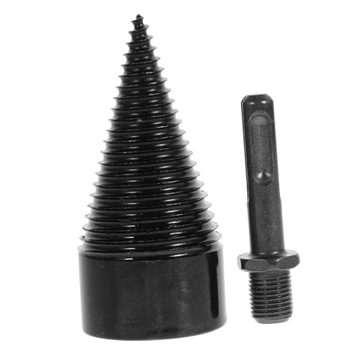 HOUDERCO Holzspalter Bohrkegel aus Verschleißfestem Material mit Rutsch Rillen Effizienter Holzspalt Bohrer für Haushaltsbohrmaschinen Einfacher Einbau zum Schnellen Spalten Harter von HOUDERCO