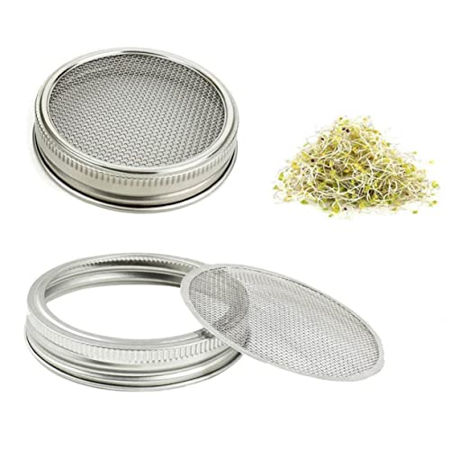 HOUDERCO Keimdeckel für Weithals Einmachgläser Lebensmittelechter Siebdeckel zum Keimen von Wie Alfalfa Brokkoli und Linsen Feinmaschig Einfach zu Reinigen und Sicher für Küche HOUDERCO Keimdeckel für Weithals Einmachgläser Lebensmittelechter Siebdeckel zum Keimen von Wie Alfalfa Brokkoli und Linsen Feinmaschig Einfach zu Reinigen und Sicher für Küche von HOUDERCO
