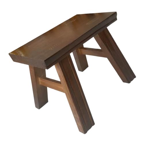 HOUDERCO Kleiner Holzschemel für Erwachsene Vielseitiger Hocker für Bad Küche und Wohnzimmer Rustikaler Sitz für Hohe Betten Tragbar und Leicht Breit HOUDERCO Kleiner Holzschemel für Erwachsene Vielseitiger Hocker für Bad Küche und Wohnzimmer Rustikaler Sitz für Hohe Betten Tragbar und Leicht Breit von HOUDERCO