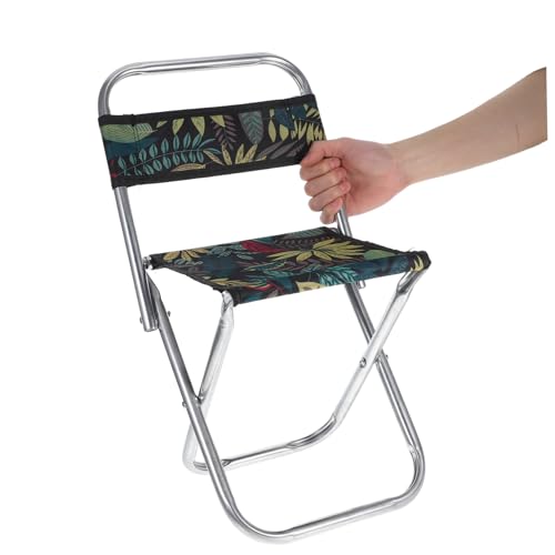 HOUDERCO Leichter Tragbarer Klappstuhl mit Rückenlehne Kompakter Outdoor Faltstuhl aus Edelstahl und Oxford Robust und Leicht Belastbar für Camping Angeln und Grillen von HOUDERCO