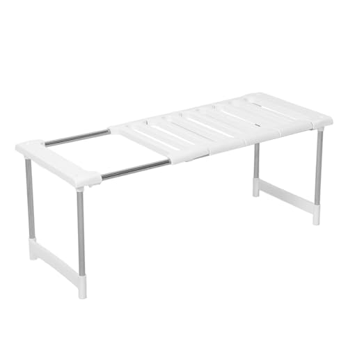 HOUDERCO Mikrowellenregal Ausziehbar aus Stabilem Material Multifunktionales Küchenregal für Mikrowelle und Toaster Einlagiges Design für Küchenorganisation von HOUDERCO