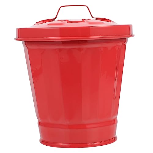 HOUDERCO Mini Desktop Mülleimer aus Hochwertigem mit Deckel Kompakter und Robuster Tischabfallbehälter für Büro Wohnzimmer und Küche Multifunktionaler Kleiner Papierkorb und Blumentopf in von HOUDERCO