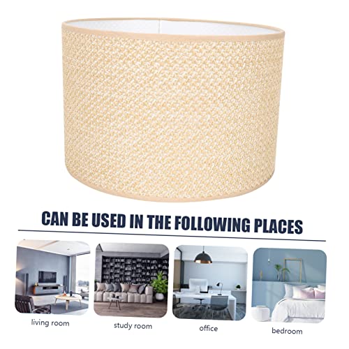 HOUDERCO Pe Gewebter Lampenschirm Gelb Deckenlampe für Esszimmer Schlafzimmer Flur Robustes und Elegantes Design als Lampenschutz und Dekoration von HOUDERCO