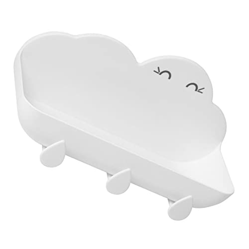 HOUDERCO Wandaufbewahrung Regal Wolkenregal Badezimmer Organizer Stanzfreier Halter für Toilettenartikel Leicht zu Reinigen Weiß mit Haken HOUDERCO Wandaufbewahrung Regal Wolkenregal Badezimmer Organizer Stanzfreier Halter für Toilettenartikel Leicht zu Reinigen Weiß mit Haken von HOUDERCO