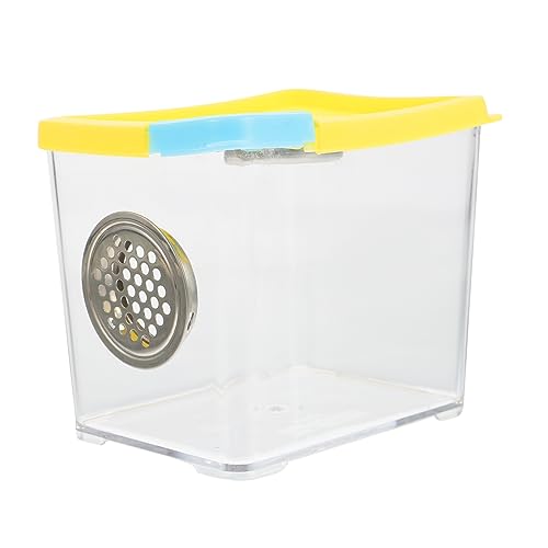 HOUDERCO Reptilien Fütterungsbox Transparente Zuchtbox für Reptilien und Spinnen Haustierzubehör mit Belüftungsöffnungen Kletternde Haustierzuchtbox von HOUDERCO