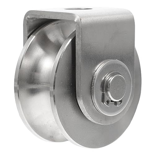 HOUDERCO Groove Umlenkrolle Hochbelastbare Edelstahl Riemenscheibe Einfache Installation Für Werkstatt Garage Robuste Konstruktion Für Effizientes Heben Ziehen von HOUDERCO