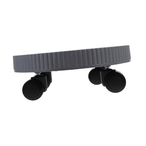 HOUDERCO Runder Blumentopf untersetzer mit Stabilem Design und Beweglicher Pflanzenroller für Innen Außenbereich Pflanzständer mit Langlebigen Rädern für Balkon und Garten Graue von HOUDERCO