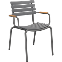 HOUE ReCLIPS Stuhl mit Armlehne Aluminiumgestell von HOUE