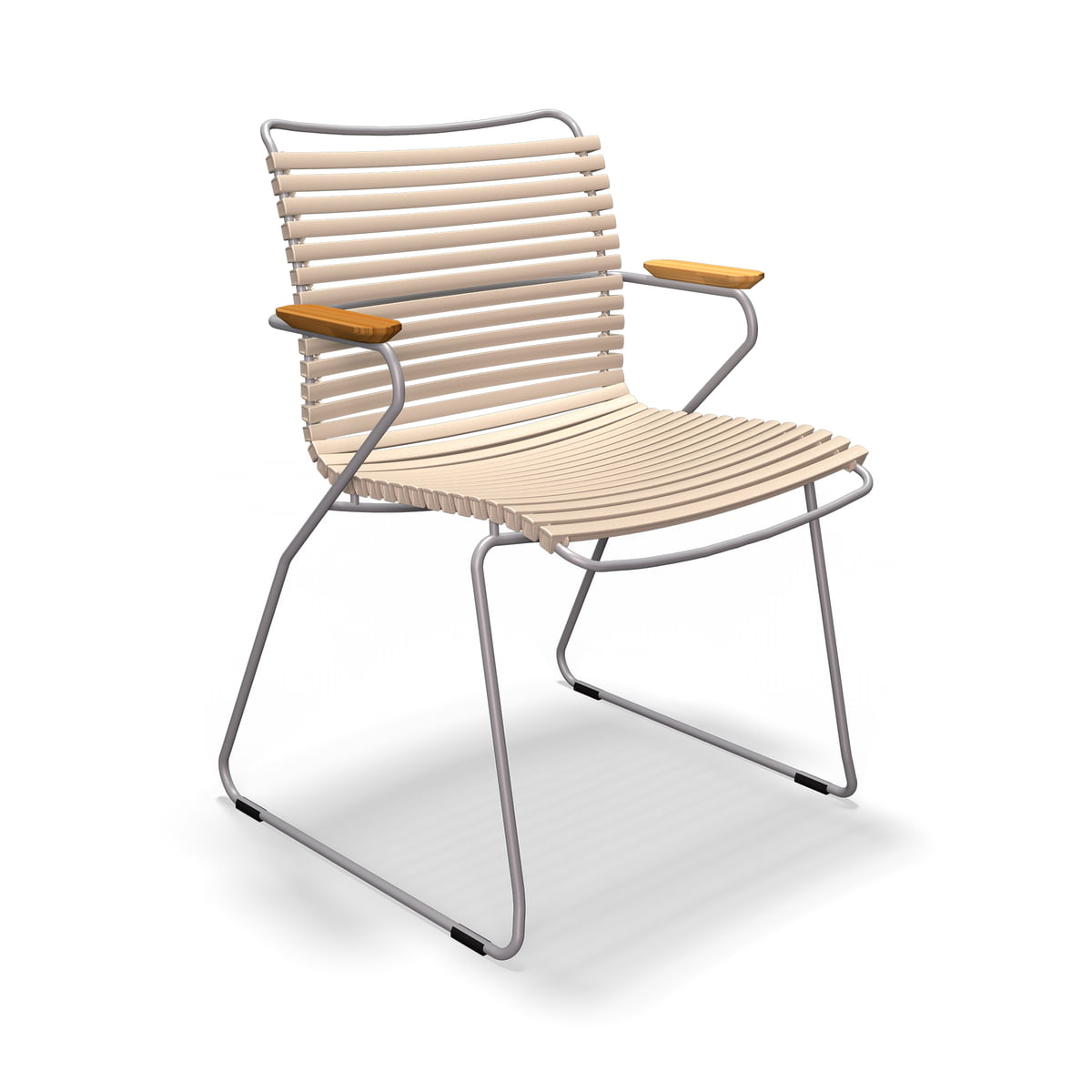 Houe Click Gartenstuhl Armlehnsessel Sessel Outdoorstuhl Niedrig Lehne Beige B-Ware von HOUE