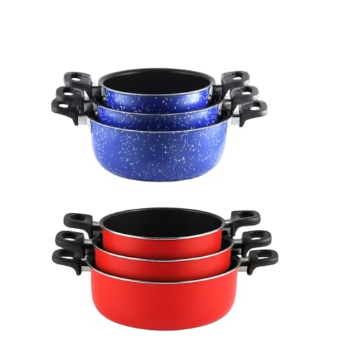 HOUSE COLLECTION HSC1732 Set mit 3 Kasserollen mit 2 Griffen, Aluminium, blau HOUSE COLLECTION HSC1732 Set mit 3 Kasserollen mit 2 Griffen, Aluminium, blau von HOUSE COLLECTION