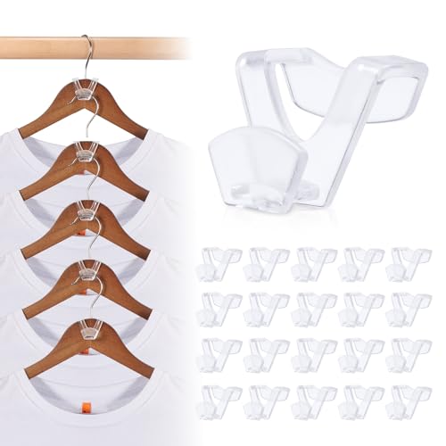 HOUSE DAY Platzsparende Kleiderbügel, 20 Stück, transparente Kleiderbügel-Verbindungshaken, robuste Kleiderbügel, platzsparend, Premium-Essentials, Schrank-Organizer und Aufbewahrung HOUSE DAY Platzsparende Kleiderbügel, 20 Stück, transparente Kleiderbügel-Verbindungshaken, robuste Kleiderbügel, platzsparend, Premium-Essentials, Schrank-Organizer und Aufbewahrung von HOUSE DAY