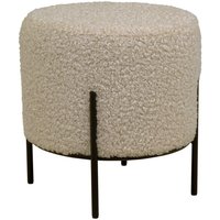 Alford Pouf imitiertes Lammfell graubraun. von HOUSE NORDIC
