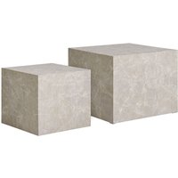 Prague Couchtisch Set von 2 Marmor Dekor. von HOUSE NORDIC