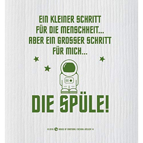 House of Emotions Spültuch Einfarbig Grün 20,5cm x 22cm von HOUSE OF EMOTIONS