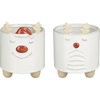 House of Seasons Übertopf Keramik Rentier weiß Ø 14 x 18 cm 2-fach sortiert Blumentopf House of Seasons Übertopf Keramik Rentier weiß Ø 14 x 18 cm 2-fach sortiert Blumentopf von HOUSE OF SEASONS