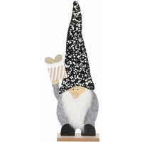 House of Seasons Weihnachtsmann schwarz 17 x 6 x 46 cm von HOUSE OF SEASONS