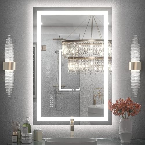 HOUSE REFLECTION LED-Badezimmerspiegel mit dimmbaren Lichtern, beschlagfrei, beleuchteter Kosmetikspiegel, Vorder- und Hintergrundbeleuchtung, gehärtetes Glas, 3 Farbmodi, Memory-Funktion, schlankes HOUSE REFLECTION LED-Badezimmerspiegel mit dimmbaren Lichtern, beschlagfrei, beleuchteter Kosmetikspiegel, Vorder- und Hintergrundbeleuchtung, gehärtetes Glas, 3 Farbmodi, Memory-Funktion, schlankes von HOUSE REFLECTION