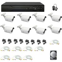 Housecurity - ip cloud video überwachungskit dvr 8 kanäle 8 kameras 5MP ahd + HD320 gb + kabel von HOUSECURITY