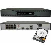 Housecurity - nvr poe integriert 8 ch 1080P hdmi eingang onvif 8 kanäle H265 8 mpx hdd 2TB von HOUSECURITY
