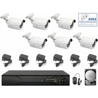 Housecurity - videoüberwachungskit ahd 6 kameras infrarot 5 mpx ip dvr 8 kanäle hd 320 gb von HOUSECURITY