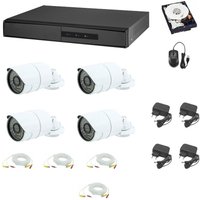 Housecurity - videoüberwachungskit dvr 8 kanäle 4 kameras 5 mpx stromversorgung hd 320GB von HOUSECURITY