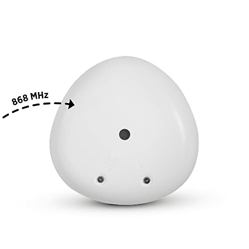 Housegard Pebble Link Rauchmelder Vernetzt |1er Set|SA703|Skandinavisches Design|Funkrauchmelder mit 10-Jahres-Batterie|Feuermelder mit Klebepads|DIN EN 14604 Zertifiziert|Test-/Stummschalttaste von HOUSEGARD Safety for life