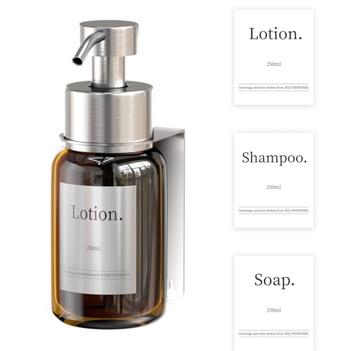 HOUSEHOLD WORLD Seifenspender,Seifenspender Glas,Seifenspender Wandbefestigung,Seifenspender Set für Bad Dusche,Kompakter Designspender 250ML HOUSEHOLD WORLD Seifenspender,Seifenspender Glas,Seifenspender Wandbefestigung,Seifenspender Set für Bad Dusche,Kompakter Designspender 250ML von HOUSEHOLD WORLD