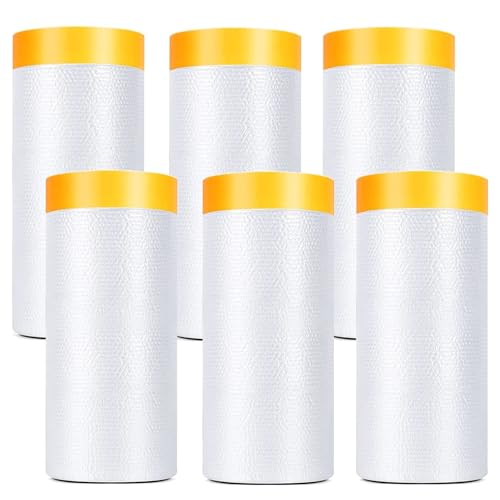 HOUSLUX abdeckfolie klebeband abdeckfolie maler malerfolie, 6 Rollen 1.1M*20M, Transparent Abdeckfolie mit Gewebeklebeband Selbstklebende Malerfolie Malerkrepp zum Staubschutz HOUSLUX abdeckfolie klebeband abdeckfolie maler malerfolie, 6 Rollen 1.1M*20M, Transparent Abdeckfolie mit Gewebeklebeband Selbstklebende Malerfolie Malerkrepp zum Staubschutz von HOUSLUX