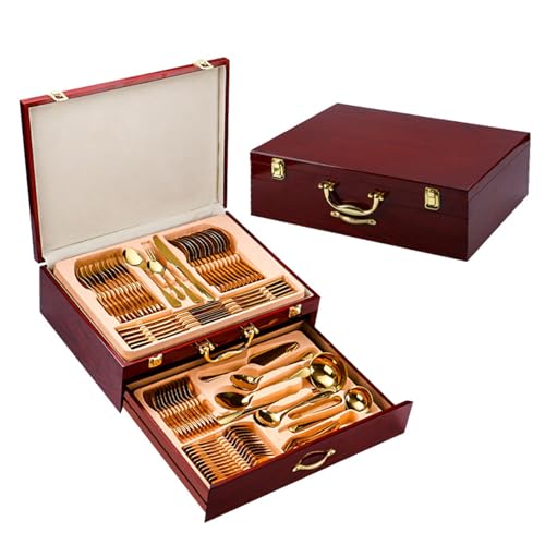 HOUSN 72 teiliges Besteck Set 12 Personen, Edelstahl Besteckset mit Servierbesteck, Essbesteck mit Gabeln Messer Löffel Servierset, poliert, Spülmaschinenfest,2 HOUSN 72 teiliges Besteck Set 12 Personen, Edelstahl Besteckset mit Servierbesteck, Essbesteck mit Gabeln Messer Löffel Servierset, poliert, Spülmaschinenfest,2 von HOUSN