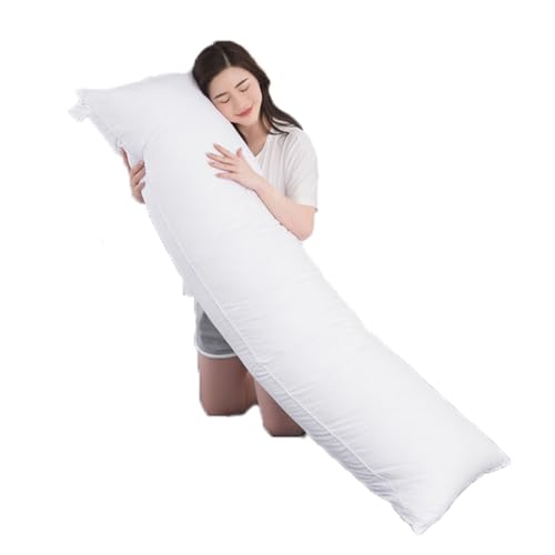 HOUSN Dakimakura Kissen,langes Dakimakura Hugging Körperkissen Super Weiche Und Haltbarkeit Lange Umarmung Kissen für Bett Kopf Unterstützung Kissen für Rücken Und Seite Schläfer,Weiß,160 * 50 von HOUSN